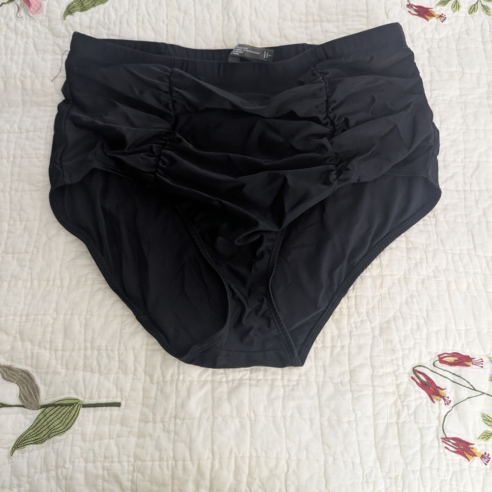 Torrid Black Ruched Swimwear